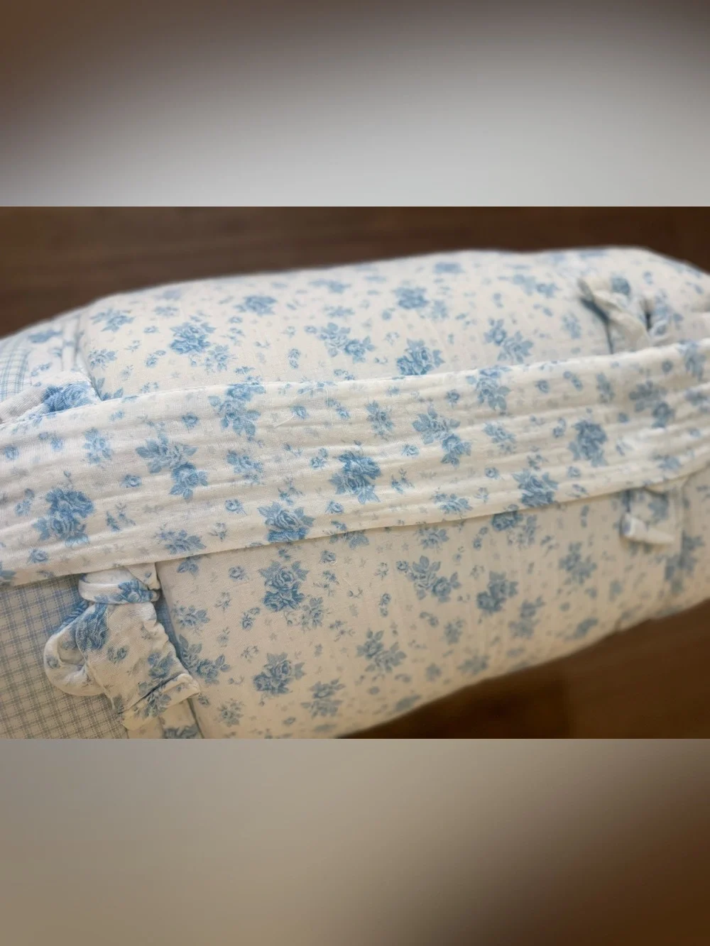 Shabby Chic Blue and White Floral Comforter Set